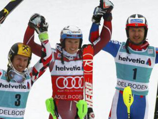 Il podio di Adelboden