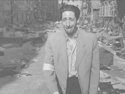 A scene from the intense and deeply moving award-winning dramatic movie The Pianist (2002) featuring Oscar-winner Adrien Brody 