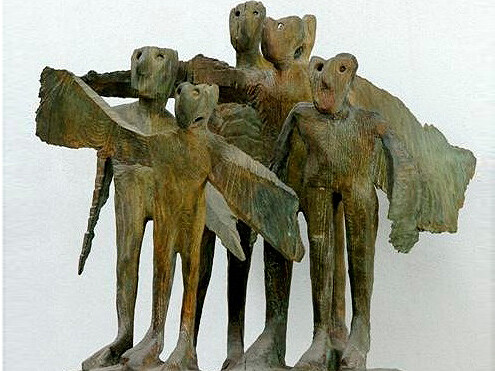 Alexander Polzin, Requiem (homage to György Kurtág) edition 6/6, 2011, 57 x 57 x 36cm, Bronze