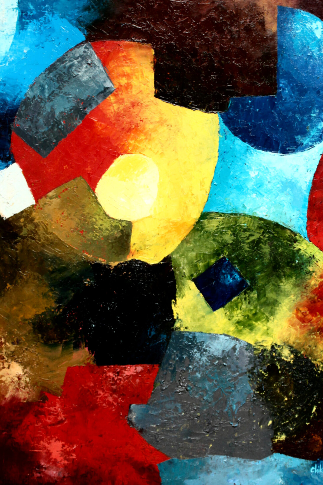 Chike Azuonye, Rebirth, Oil on canvas, 2004, 50x60cm
