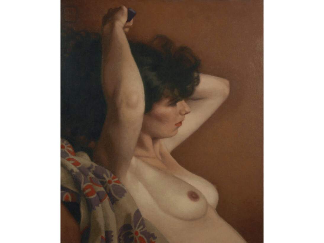 Michael Leonard, Cloud of Dark Hair, 2007, alkyd-oil on masonite, 19 x 16 inches © Michael Leonard, Courtesy of Forum Gallery, New York