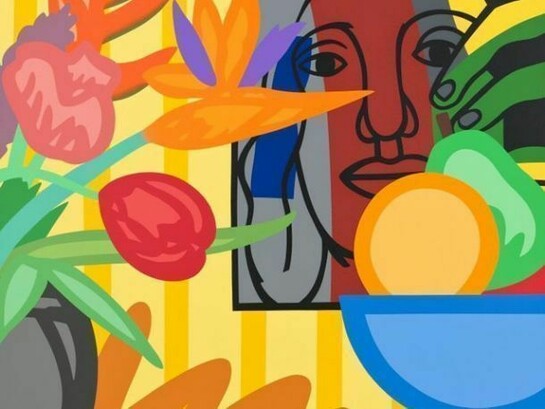 Mixed Bouquet with Leger, 1993, Screenprint, Paper 138.4 x 129.5 cm, Image 111.8 x 104.1 cm, Edition of 90, Courtesy Alan Cristea Gallery