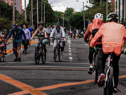 In Bogotá, the “Ciclovía” Program has become a weekly tradition that promotes fitness and social interaction by closing streets to vehicles throughout the capital, Colombia