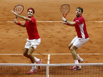 Federer y Wawrinka como pareja de dobles de Suiza