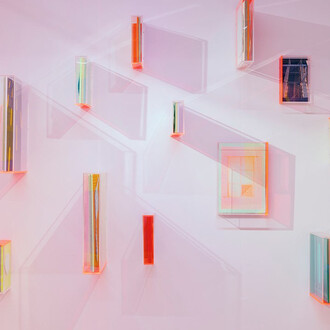 Marleen Sleeuwits, Re-surface, painting in exhibition. Courtesy of Galerie Bart