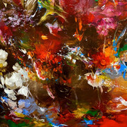 Jennifer JL Jones (b. 1971), Cannelita, 2021,  Painting on Baltic Birch Wood Panel, 50x80x2.5 in 