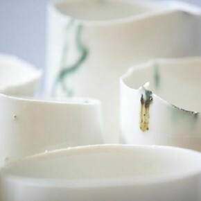 Detail view of new ceramic works by Chun Liao, photo © Philip Sayer (2012)