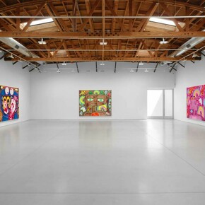 Katherine Bernhard, Sidewalk chalk, exhibition view. Courtesy of David Zwirner Gallery