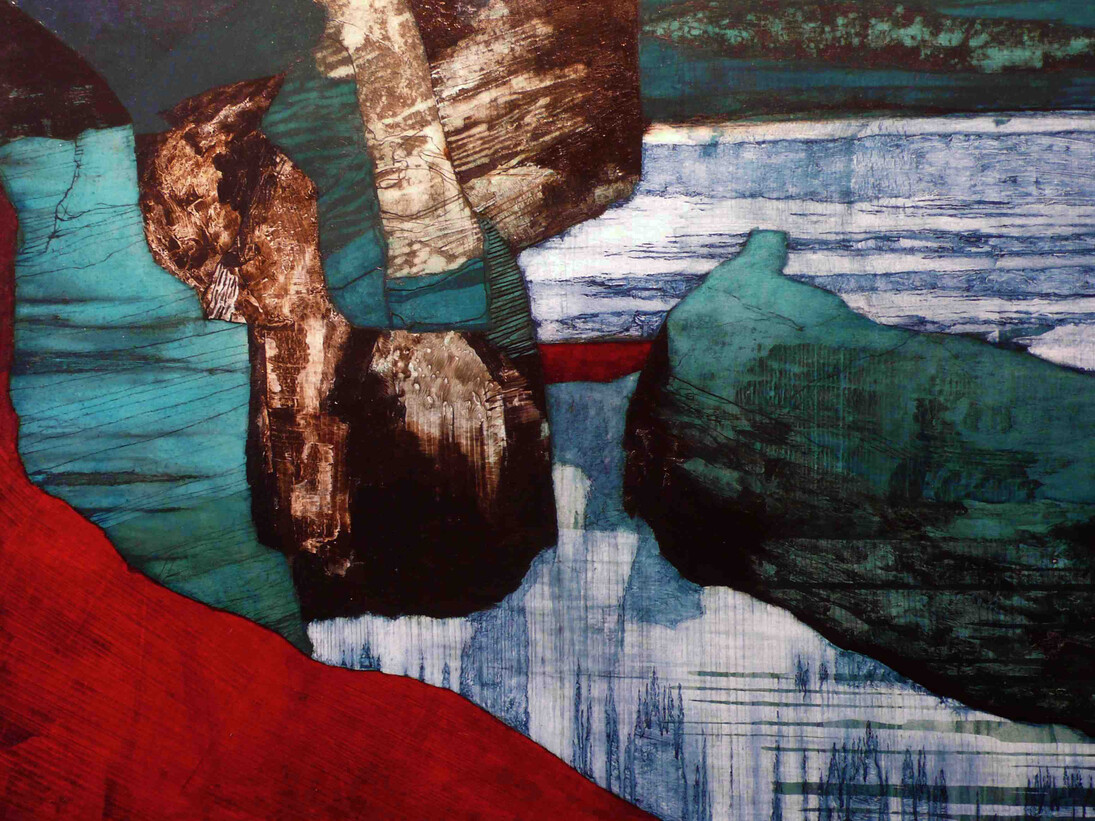 Zoe Benbow, Cliffs Of North Mayo, Oil on canvas, 122 x 158 cm