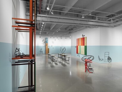 Petrit Halilaj, Abetare, vista de exhibición. Cortesía de la galería kurimanzutto