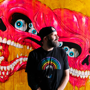Alex Pardee in studio. Courtesy of Harman Projects. Photo by Chloe Rice