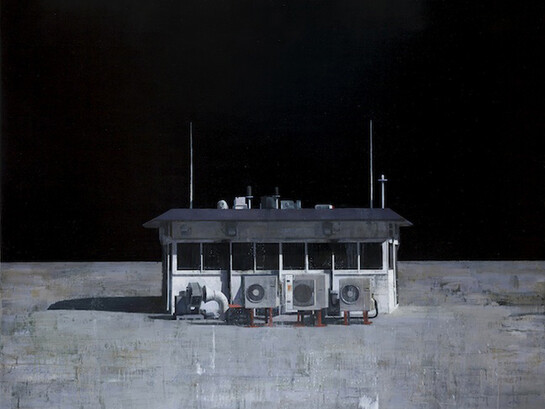 François Bard, Plateforme, 2014, Oil on Canvas, 76¾" x 98½"