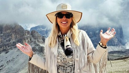 Elisabetta Dotto al rifugio Lagazuoi