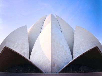 The Lotus Temple is famous throughout the world for its exquisite and distinctive design and is considered a leading example of modern Indian architecture