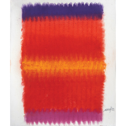 Heinz Mack, Untitled, 2012, Pastel on handmade paper, 41.5 x 36 cm, 16 3/8 x 14 1/4 inches