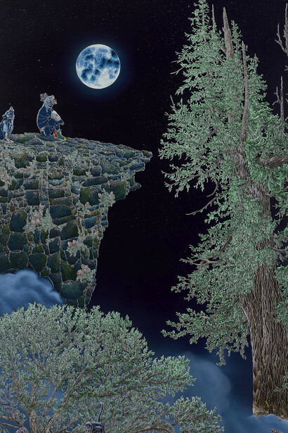 Raqib Shaw, Paradise lost (detail), 2009–25. Courtesy of the Art Institute of Chicago