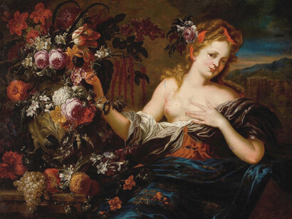 Jacob Melchior van Herck y François Libert, Flora: una alegoría de la primavera