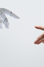 Human and robotic hands replicate Michelangelo's ''Creation of Adam''