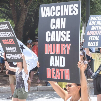 Protestas de grupos antivacunas en los Estados Unidos