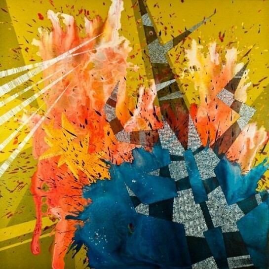 Easily Visualized Metaphor, 2013, Acrylic on canvas, 40” x 40”
