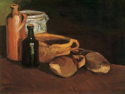 Vincent van Gogh: Stillleben mit Steingut und Holzschuhen. 1884. Utrecht  
