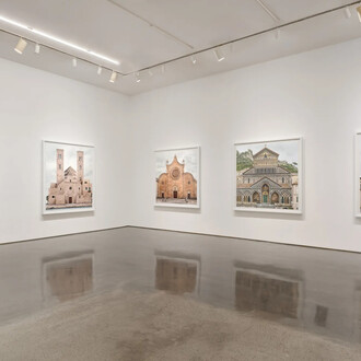 Markus Brunetti, Facades, exhibition view. Courtesy of Yossi Milo 
