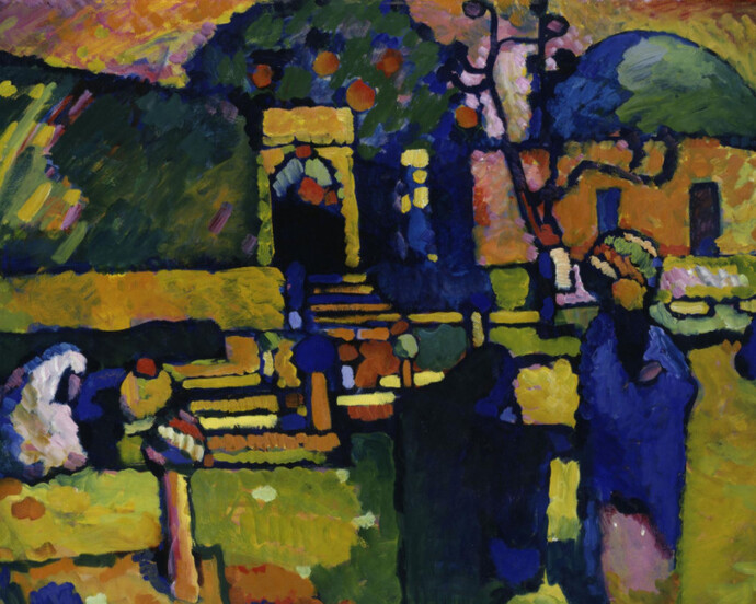 Wassily Kandinsky (1866–1944), Arabischer Friedhof, 1909