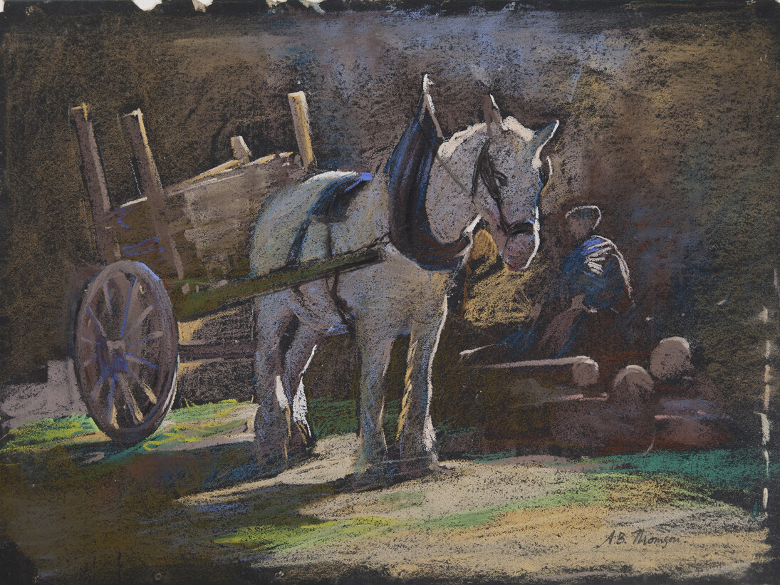 Adam Bruce Thomson, Old White Horse, pastel, 27 x 30.5 cm
