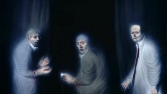 Ken Currie, Three Oncologists, 2002, oil on canvas: 195.58 x 243.84 cm, Scottish National Portrait Gallery