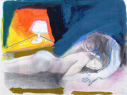 Ugo Attardi, Senza titolo, matita su carta intelata