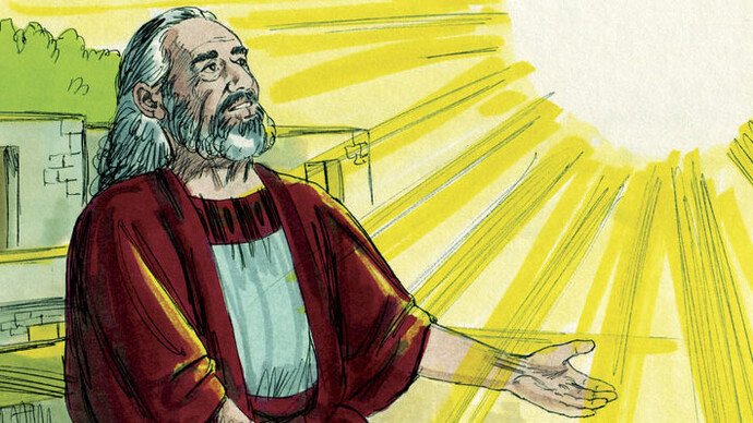 Ilustración bíblica del Libro de Génesis, capítulo 8: Noé ofreciendo esperanza