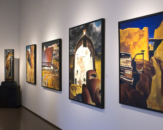 Paintings by Z. Z. Wei. Courtesy of Blue Rain Gallery