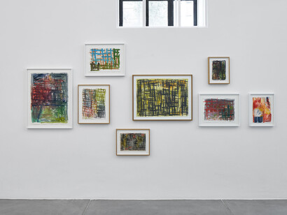 Günther Förg, Arbeiten auf papier. 1975–2009, Ausstellungsansicht. Mit freundlicher Genehmigung von Hauser & Wirth