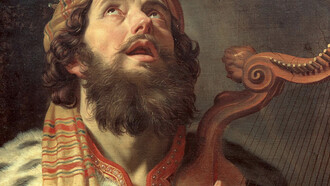 König David spielt Harfe