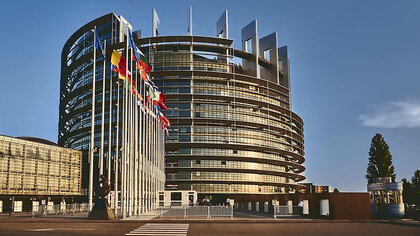 European Parliament building in Strasbourg, France