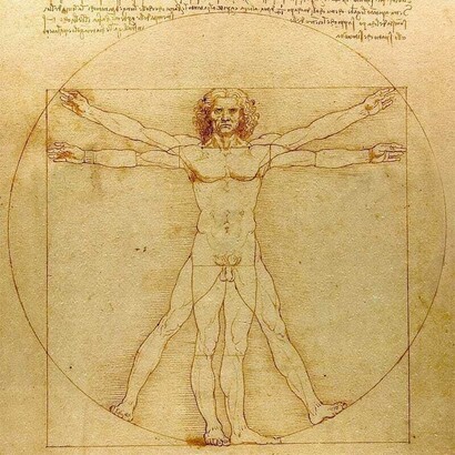 Le Nombre d'or. Illustration de Léonard de Vinci