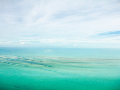The Turks and Caicos Islands in the Caribbean with water of varying colors