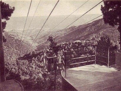 Un tratto della funivia Sanremo – M.te Bignone