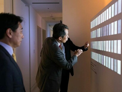 Visitors enjoying the exhibition
