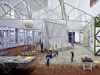 Soft power, stadtmachen nach Brüsseler art, Ausstellungsansicht. Mit freundlicher Genehmigung des S AM Swiss Architecture Museum