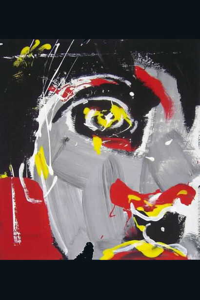 Massimo Geloso Peralta, Studio di ritratto 3, acrilico su tela, 2010, 41 x 46 cm