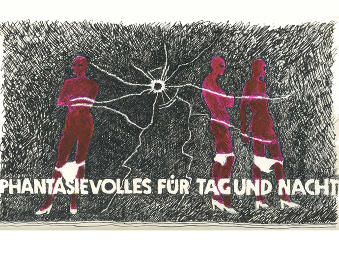 Sergio Staino, Dopo gli scontri, vetrina in Kurfürstendamm, 1981