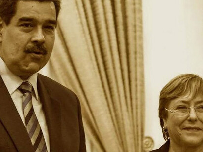 Michelle Bachelet con Nicolás Maduro