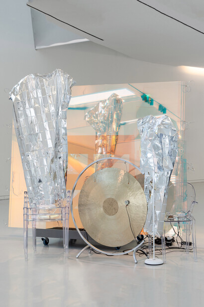 Cerith Wyn Evans, Forms in space… by light (in time), exhibition view. Courtesy of MAAT