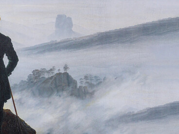 Caspar David Friedrich, El caminante sobre el mar de niebla (detalle), c. 1817