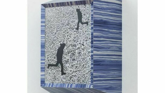 Richard Artschwager, Running Man (double black)", 2013 © Richard Artschwager. Courtesy Gagosian Gallery. Photography by Robert McKeever