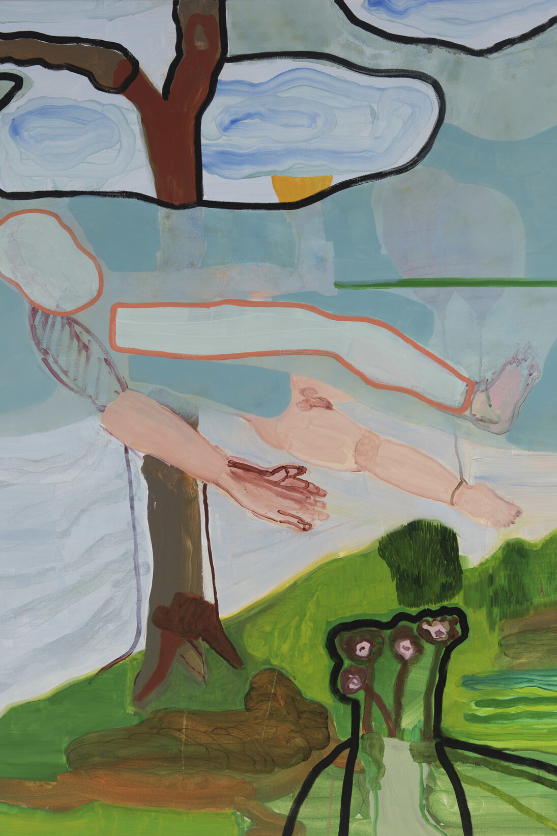 Bernard Gaube, Lévitation, Huile sur toile 2013-2014, 160 x 120 cm
