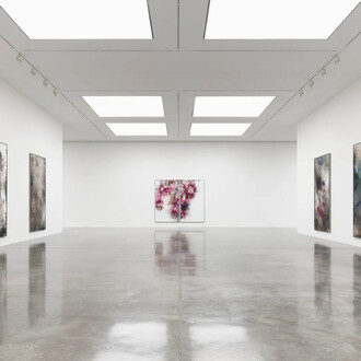 Cai Guo-Qiang, Gunpowder and abstraction 2015–2025, exhibition view. Courtesy of White Cube