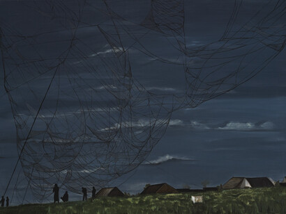 Bennie Reilly, Birdweb and Beehive, 2015, Oil on canvas, 60 x 80 cm, Image courtesy of the artist