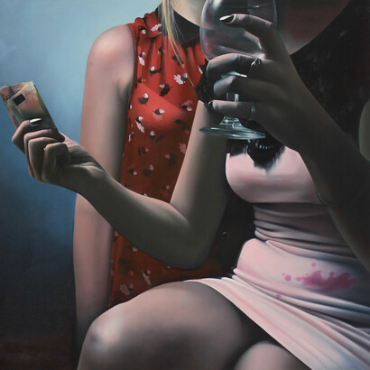 Jack Hickey, Sirens, oil on canvas, 67 cm x 67 cm
